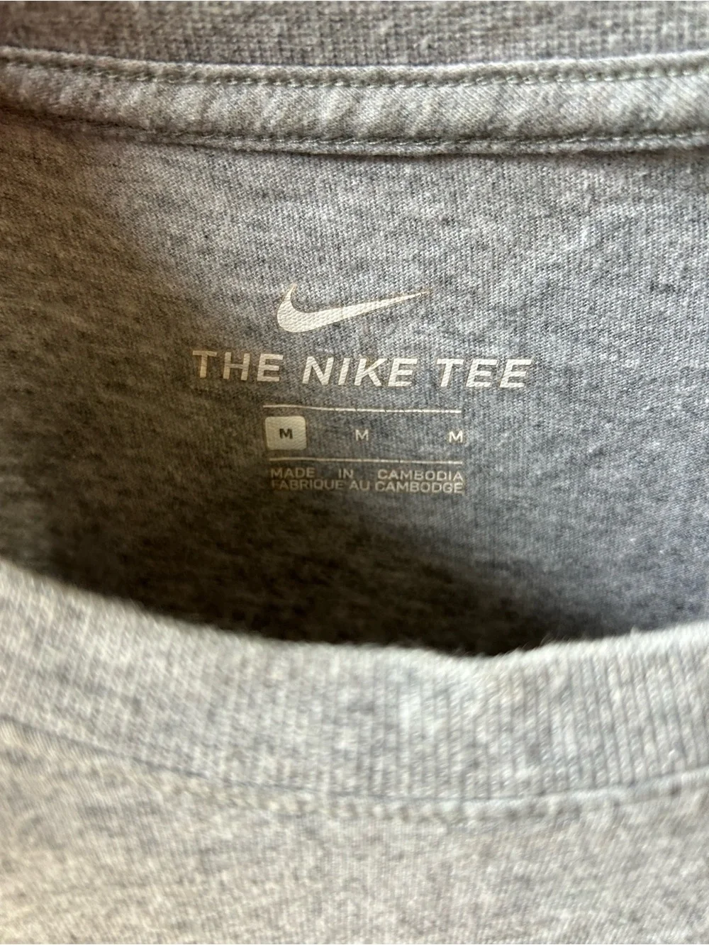 Nike Gray Swoosh Graphic Short Sleeve Tee